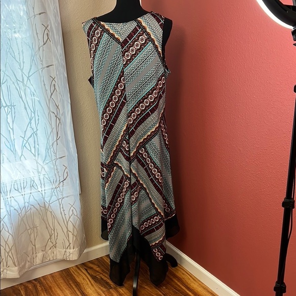 PerSeption Concept - Multicolor Sleeveless Maxi Dress Size 1X - Picture 9 of 10